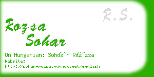 rozsa sohar business card